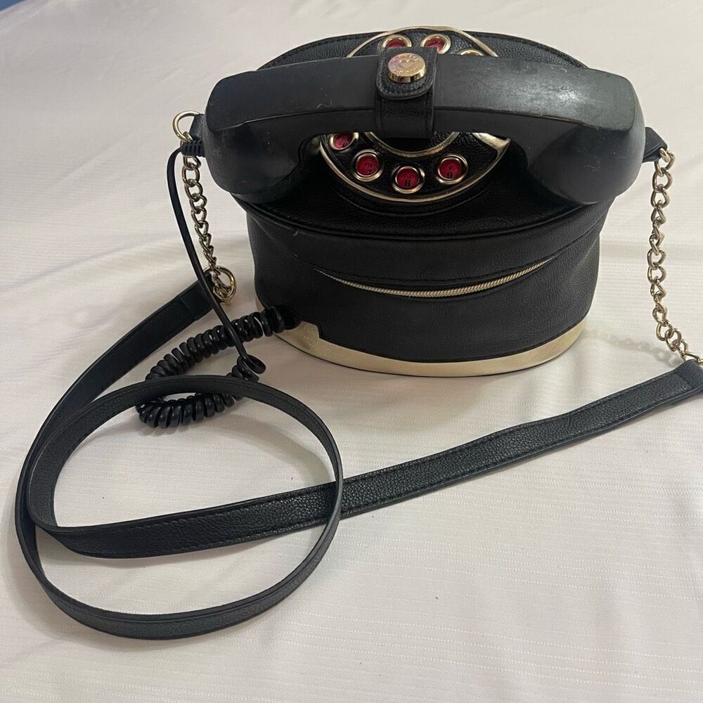 Betsey Johnson Rotary Telephone Phone Bag Purse